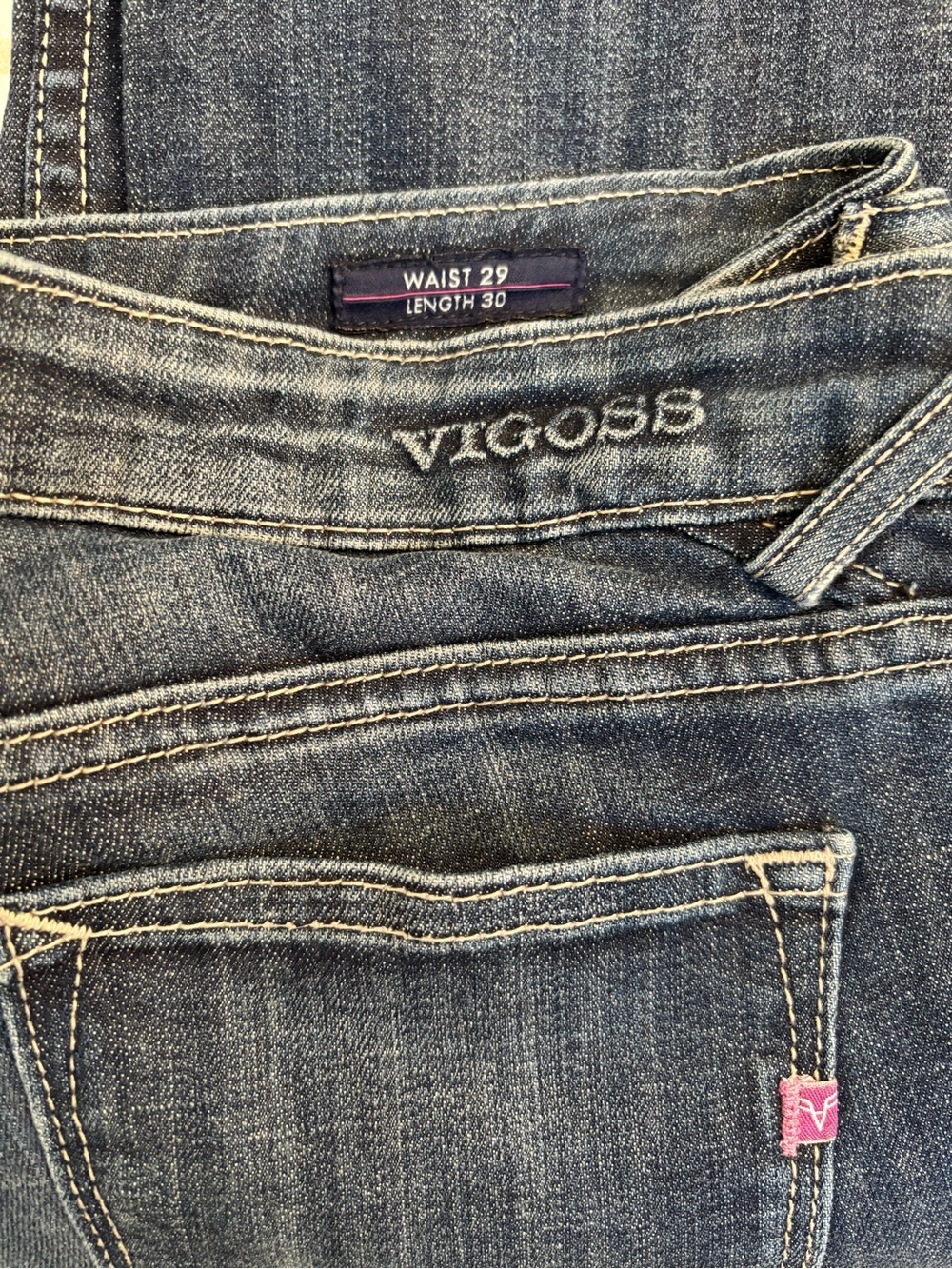 Vigoss Dark Blue Straight Leg Women's Jeans